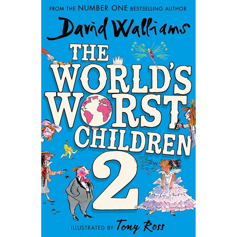 Set of The World's Worst Children 3 books by David Walliams in paperback, featuring colorful covers from HarperCollins Children's Books.