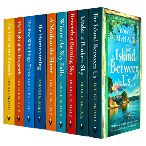 Set of nine fiction books from The Hellenic Collection by Dougie McHale, published by Vinci Books Ltd, featuring mixed formats.