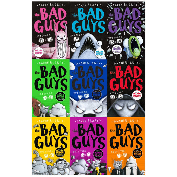 The Bad Guys Episodes 1-18 Collection 9 Books Set by Aaron Blabey - The Book Bundle