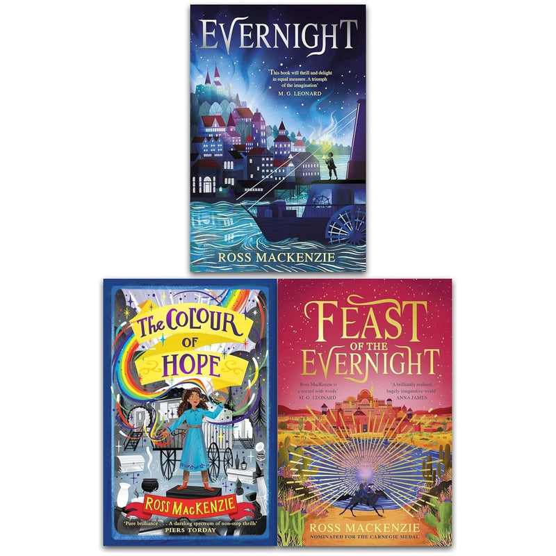 Ross MacKenzie 3 Books Collection Set (Evernight, Feast of the Evernight, The Colour of Hope) - The Book Bundle