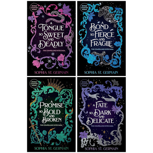 Set of four paperback fiction books from The Compelling Fates Saga by Sophia St. Germain, published by Hachette UK Ltd.