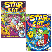 Star Cat Series 2 books collection by James Turner and Yasmin Sheikh, featuring fantasy tales like A Turnip in Time! and Unicorns in Space.