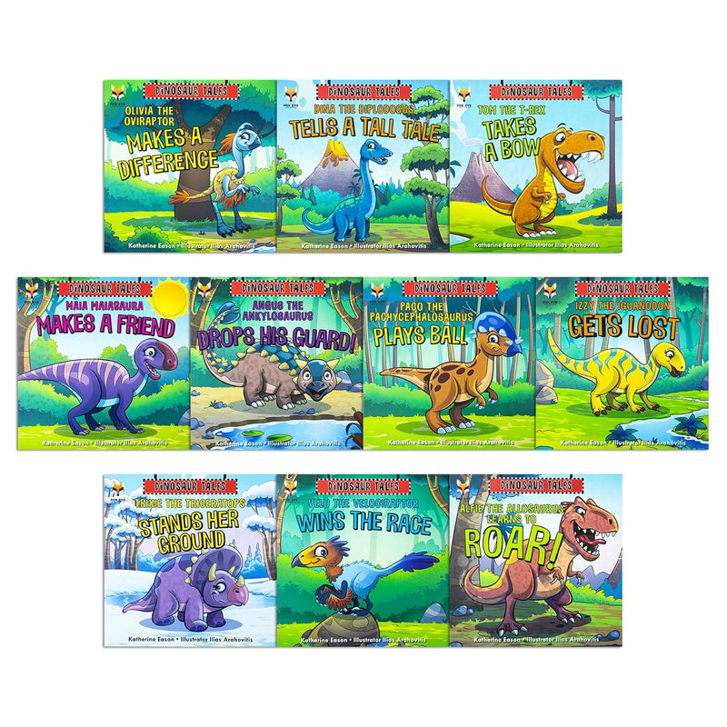Dinosaur Tales 10 Picture Book Collection (Alfie The Allosaurus Learn to Roar, Olivia The Oviraptor Makes A Difference & More...) - The Book Bundle