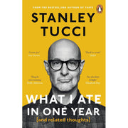 Stanley Tucci Fig Tree Ltd. collection of two books, "Taste" and "What I Ate in One Year," featuring colorful cover art.