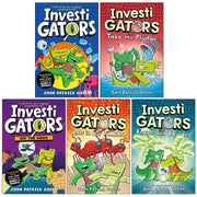 InvestiGators book collection by John Patrick Green featuring five children's books including Take the Plunge and Braver and Boulder.