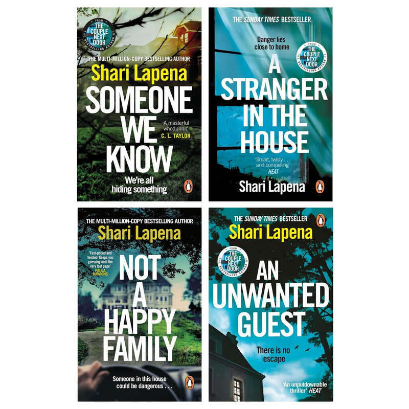 Shari Lapena 4 Books Collection Set (A Stranger in the House, An Unwanted Guest, Someone We Know and Not a Happy Family) - The Book Bundle