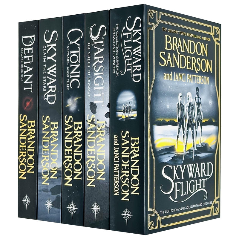 Brandon Sanderson Skyward Series Collection 5 Books Set (Skyward Flight The Collection, Starsight, Cytonic, Skyward and Defiant) - The Book Bundle