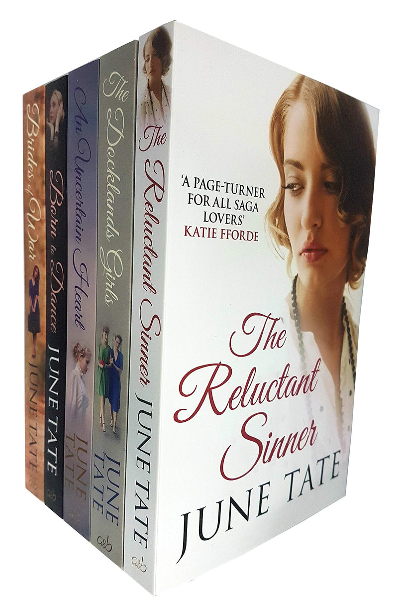 The Reluctant Sinner & Docklands Girls & An Uncertain Heart 5 Books Collection Set by June Tate - Fiction