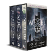 The Wheel of Time Box Set 5 by Robert Jorda, featuring Books 13-14 and prequel, includes Towers of Midnight, A Memory of Light, and New Spring.