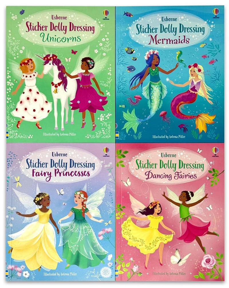 Sticker Dolly Dressing Activity Pack 4 Mini Books By Usborne For Children - Ages 5–7 - Paperback