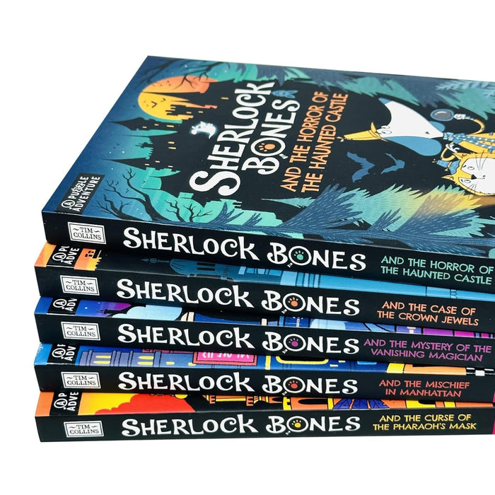 Adventures of Sherlock Bones Series 5 Books Collection Set By Tim Collins - The Book Bundle