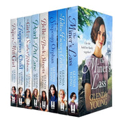 Glenda Young 8-book collection set including The Toffee Factory Girls and The Sixpenny Orphan, headline Ltd edition with book spines visible.