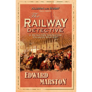 Set of three Railway Detective Series books by Edward Marston in paperback, featuring cover art with vintage train illustrations.