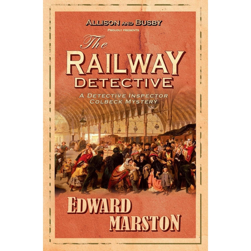 Set of three Railway Detective Series books by Edward Marston in paperback, featuring cover art with vintage train illustrations.