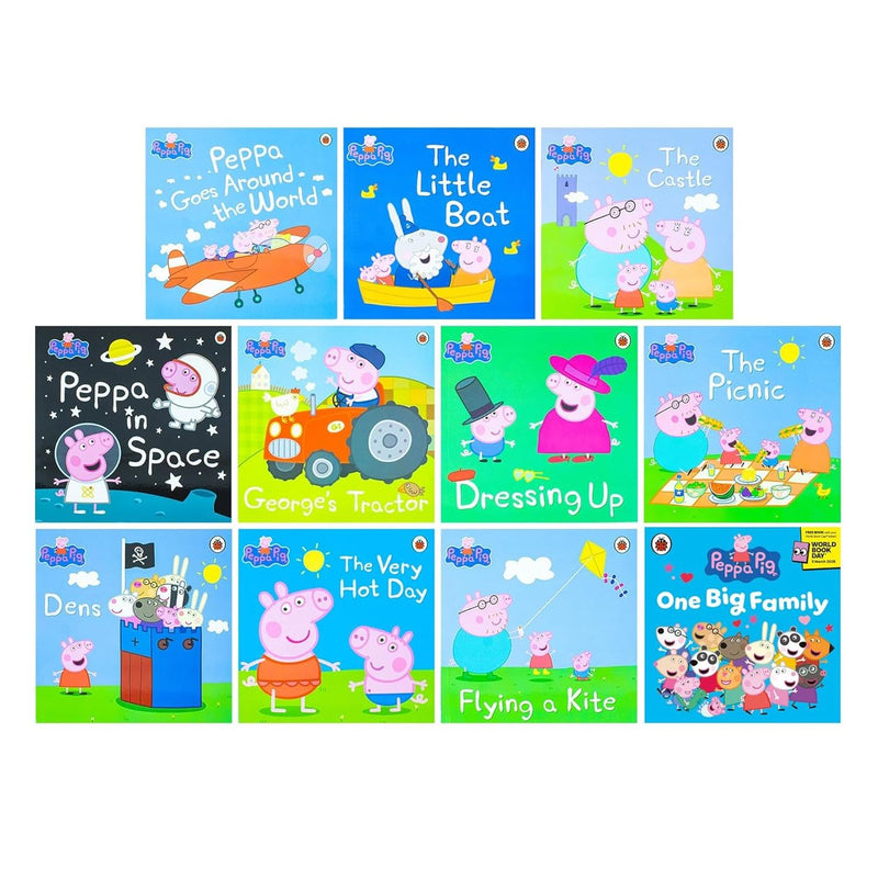 Peppa Pig Series 11 books Children's Picture Book Set Collection by Ladybird - The Book Bundle