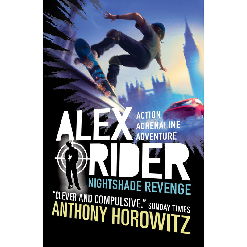 Paperback of Nightshade Revenge by Anthony Horowitz from the Alex Rider series, featuring a colorful book cover image.