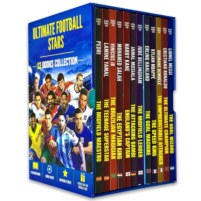 Ultimate Football Stars Box Set - Messi, Ronaldo, Mbappé And More 12 Books Collection Set - Non Fiction - Box Set
