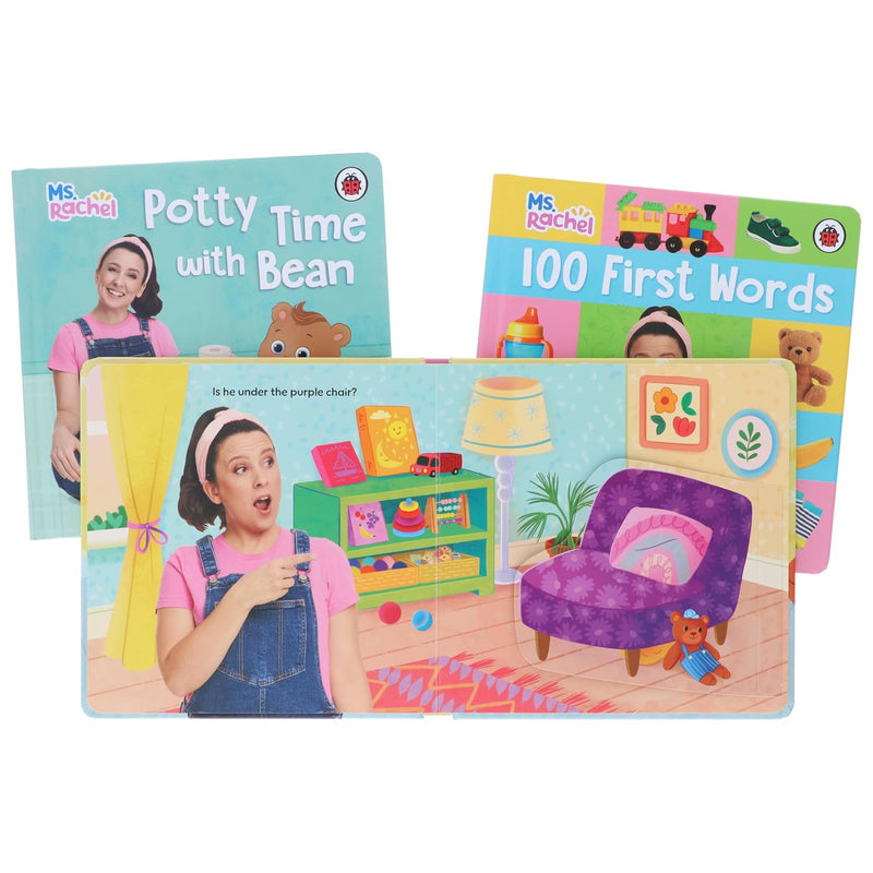 Ms Rachel Early Learning 3-Book Collection Set by Ladybird UK Ltd, non-fiction board books for young children.