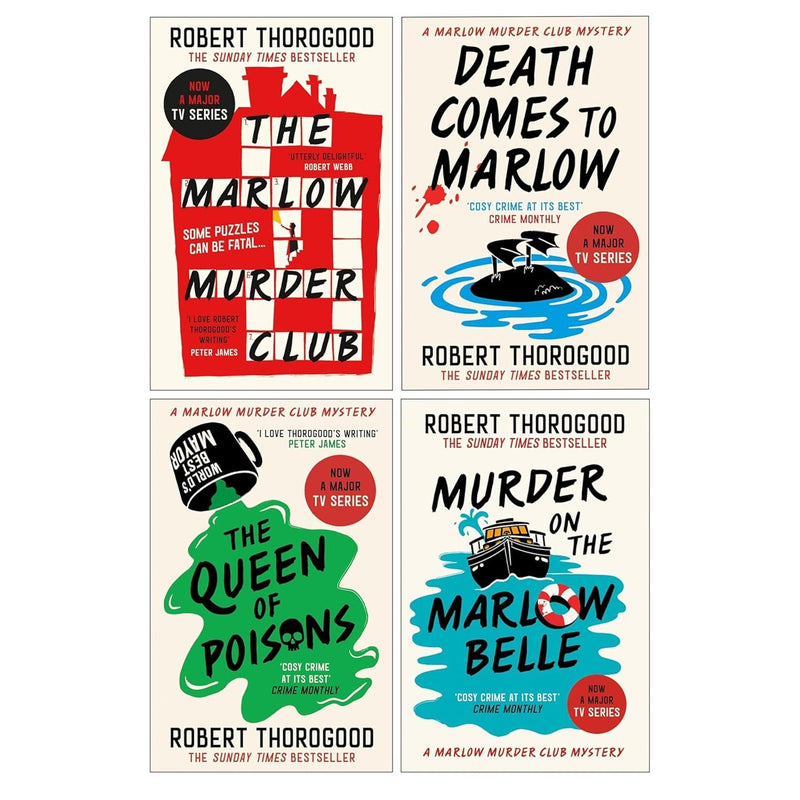 The Marlow Murder Club Mysteries (Book 1-4) By Robert Thorogood 4 Books Collection Set (Murder On The Marlow Belle, The Queen of Poisons) - The Book Bundle