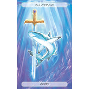 Oceanic Tarot 78-card deck by Jayne Wallace with 64-page guidebook, featuring ocean-inspired artwork for divination and meditation.