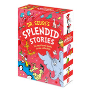 Dr. Seuss's Splendid Stories slipcase set by HarperCollinsChildren'sBooks, featuring colorful paperback books in a protective slipcase.