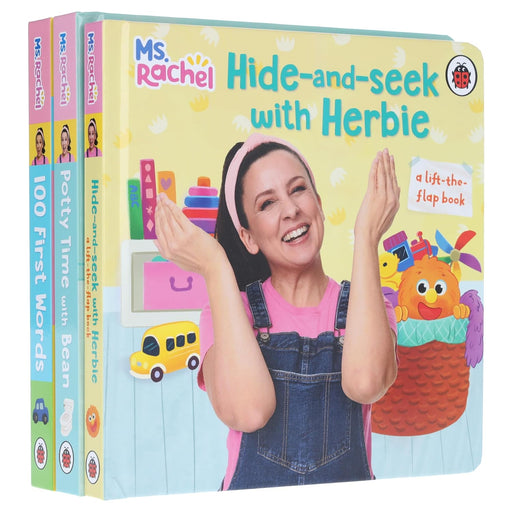Ms Rachel Early Learning 3 Books collection set by Ladybird UK Ltd, colorful non-fiction board books for young children.