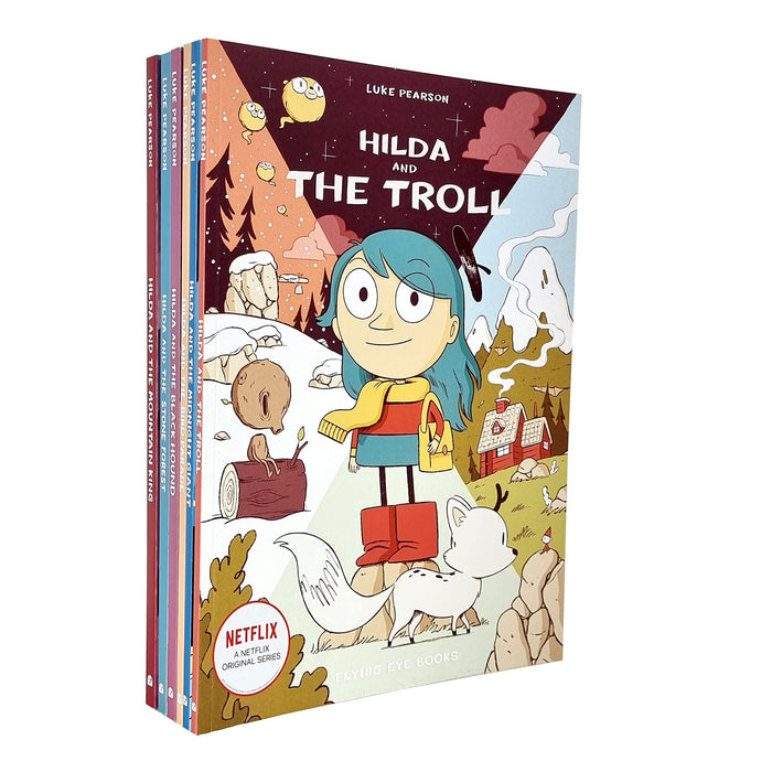 Hildafolk Comics Collection 6 Books Set By Luke Pearson (Hilda and the Stone Forest, Hilda and the Black Hound, Hilda and the Bird Parade and More) - The Book Bundle