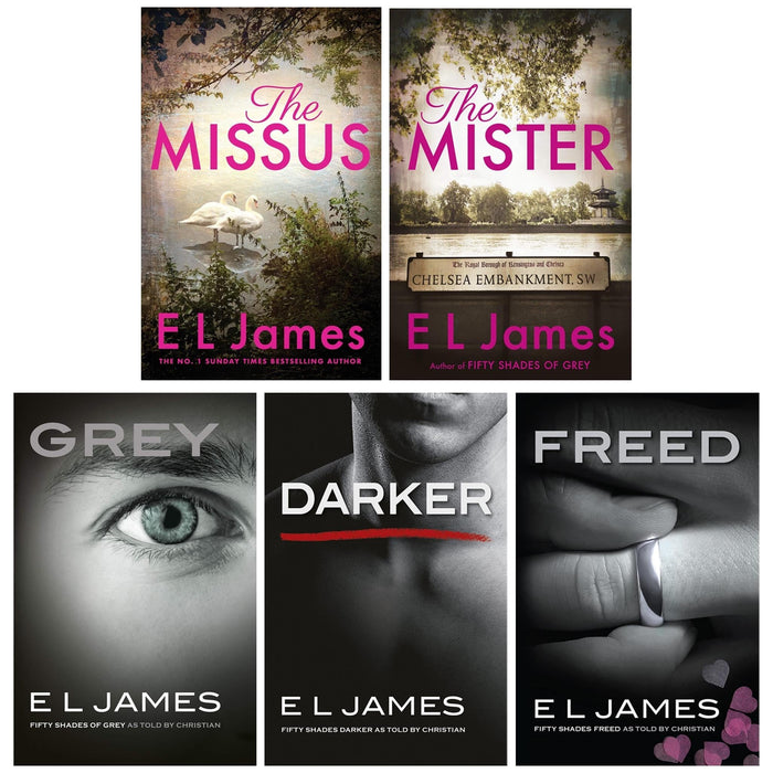 E L James 5 Books Collection Set (Grey, Darker, Freed, The Mister, The Missus) - The Book Bundle