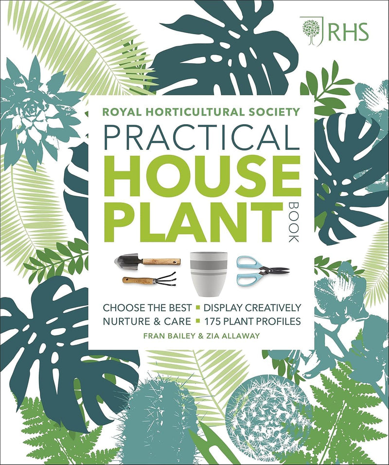 Set of two hardcover books on house plants and plant identification by Zia Allaway, Fran Bailey, and RHS Royal Horticultural Society