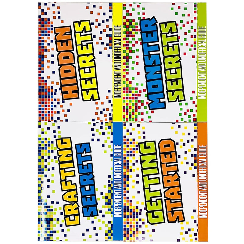 Set of four Minecraft guides from Dennis Publishing in a slip case, featuring colorful covers with Minecraft characters and scenes.