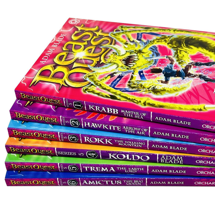 Beast Quest Pack: Series 5, 6 books,(Amictus The Bug Queen, Koldo The Arctic Warrior) - The Book Bundle