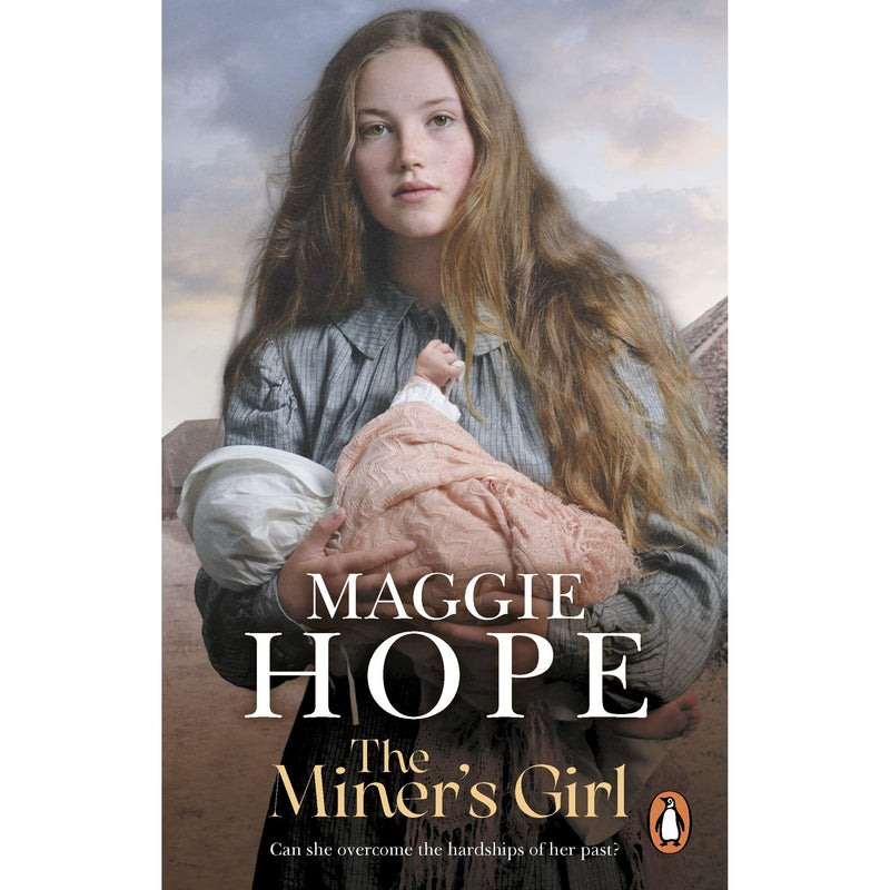 Cover of "The Miner's Girl" historical fiction paperback by Ebury Press, featuring a coalfield scene and vintage design elements.