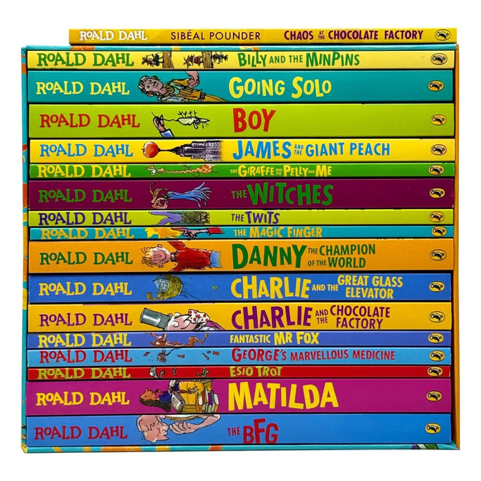 Roald Dahl Collection 16 Books Box Set With World Book Day (The BFG, Matilda, Esio Trot,Fantastic Mr. Fox, Charlie and the Chocolate Factory,The Magic Finger, Chaos at the Chocolate Factory & More) - The Book Bundle