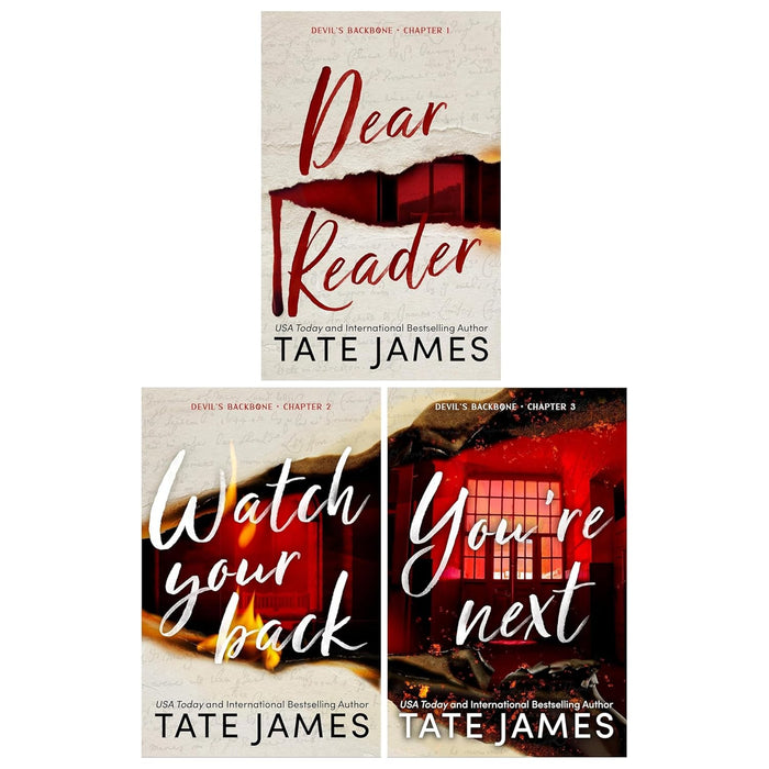 Devil's Backbone Series by Tate James 3 Books Collection Set (Dear Reader, Watch Your Back & You're Next) - The Book Bundle