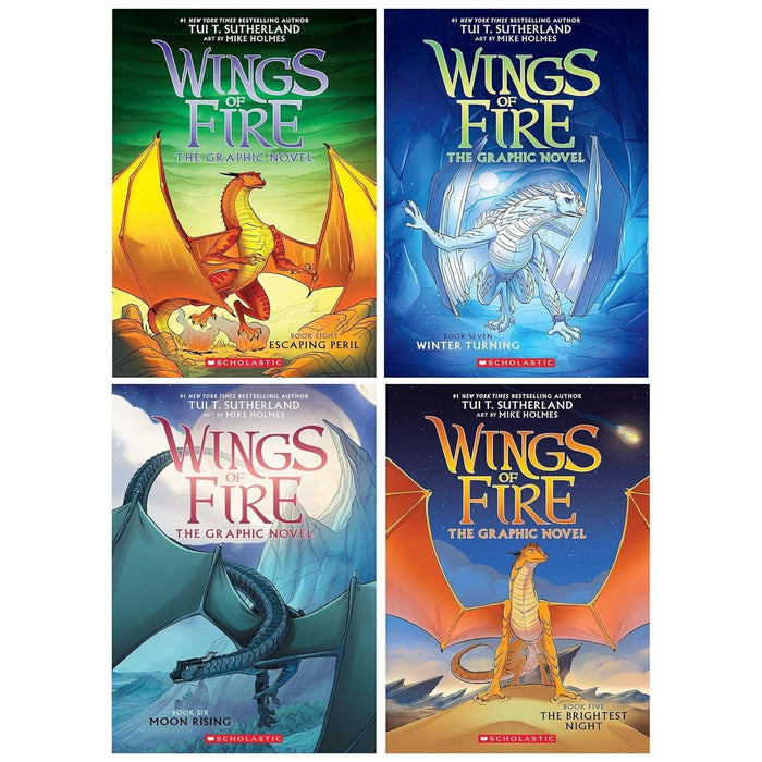 Wings of Fire Series Book (5-8) By Tui T. Sutherland Graphic Novel 4 Books Collection Set - The Book Bundle