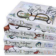 Rain Wilds Chronicles book collection by Robin Hobb, four paperback fantasy novels, published by HarperVoyager.