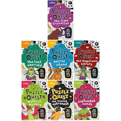 Puzzle Quest Series 7 books Collection Set (The Time Traveller, The Missing Astronaut) - The Book Bundle