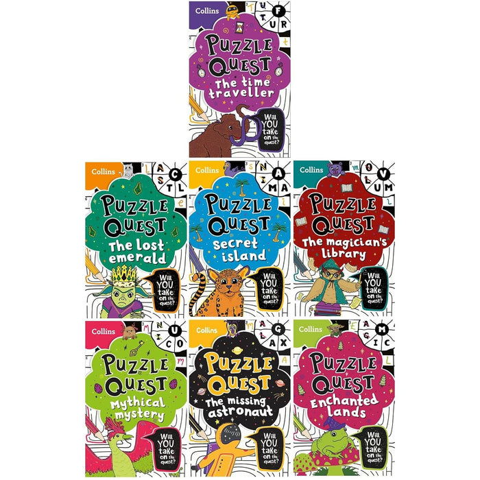 Puzzle Quest Series 7 books Collection Set (The Time Traveller, The Missing Astronaut) - The Book Bundle