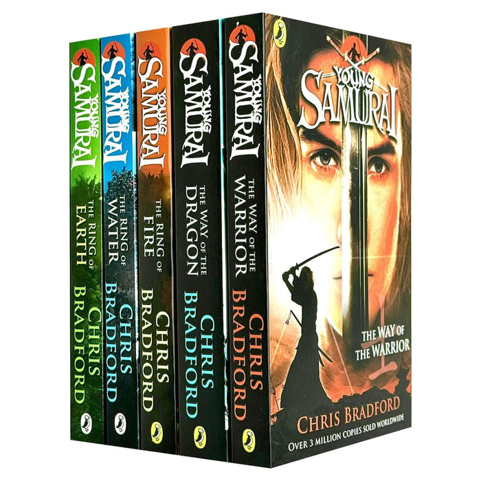 Young Samurai Series 5 Books Collection Set By Chris Bradford (The Ring of Earth, The Ring of Water, The Ring of Fire, The Way of the Dragon & The Way of the Warrior) - The Book Bundle
