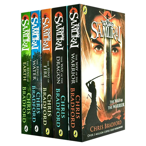 Young Samurai Series 5 Books Collection Set By Chris Bradford (The Ring of Earth, The Ring of Water, The Ring of Fire, The Way of the Dragon and The Way of the Warrior) - The Book Bundle