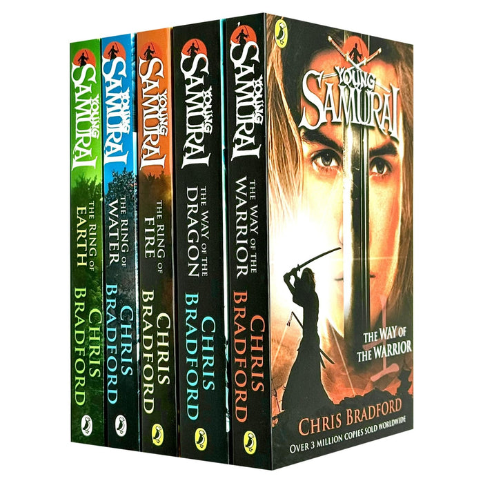 Young Samurai Series 5 Books Collection Set By Chris Bradford (The Ring of Earth, The Ring of Water, The Ring of Fire, The Way of the Dragon and The Way of the Warrior) - The Book Bundle