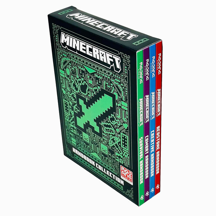 Minecraft Book Console All New Official Minecraft Combat Handbook 4 Books Collection Set By ...
