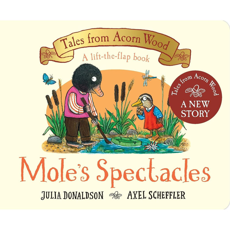 Three Julia Donaldson Tales From Acorn Wood children's books set by Macmillan Children's Books with colorful illustrated covers.