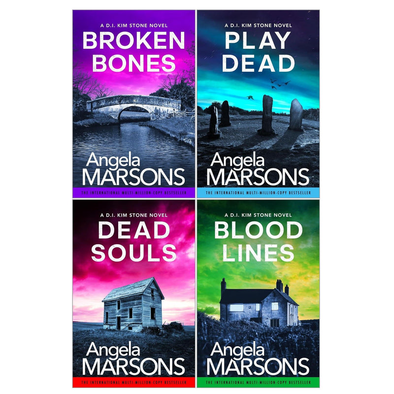 Detective Kim Stone Crime Thriller Series Collection 4 Books Set by Angela Marsons (Books 4-7) (Play Dead, Blood Lines, Dead Souls, Broken Bones) - The Book Bundle