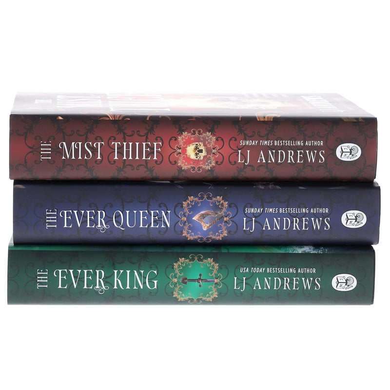 Set of three hardcover fiction books from the Ever Seas Series by LJ Andrews, published by Penguin UK Ltd, featuring ocean-themed covers.