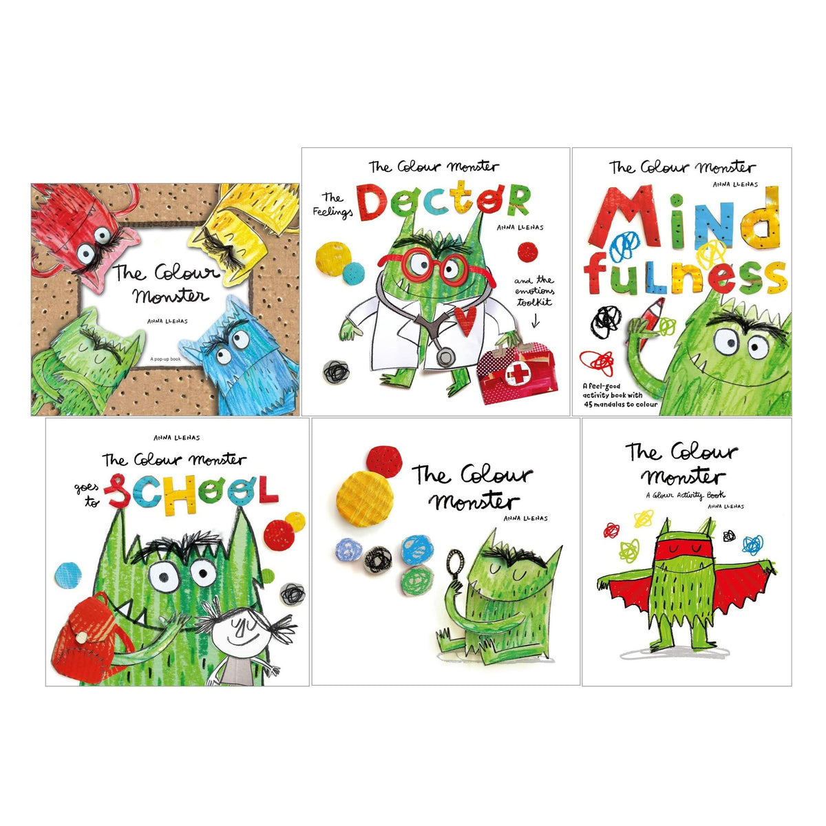 Anna Llenas The Colour Monster Collection 6 Books Set (The Colour Mons ...