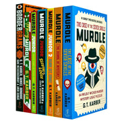 Set of seven Murdle Puzzle Series books by G. T. Karber in paperback, featuring fictional stories, published by Souvenir Press Ltd.
