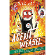 Agent Weasel Series 4-book collection by Nick East, paperback fiction set featuring colorful book covers and animated weasel characters.