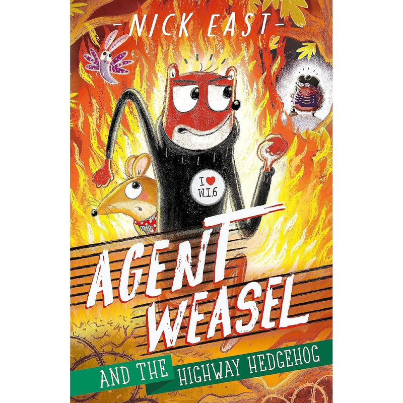 Agent Weasel Series 4-book collection by Nick East, paperback fiction set featuring colorful book covers and animated weasel characters.