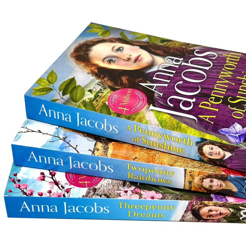 Anna Jacobs Michaels Family Series 3-book set including Pennyworth of Sunshine, Twopenny Rainbows, and Threepenny Dreams by Hodder & Stoughton